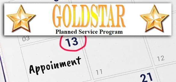 Calendar with Goldstar Service Program
