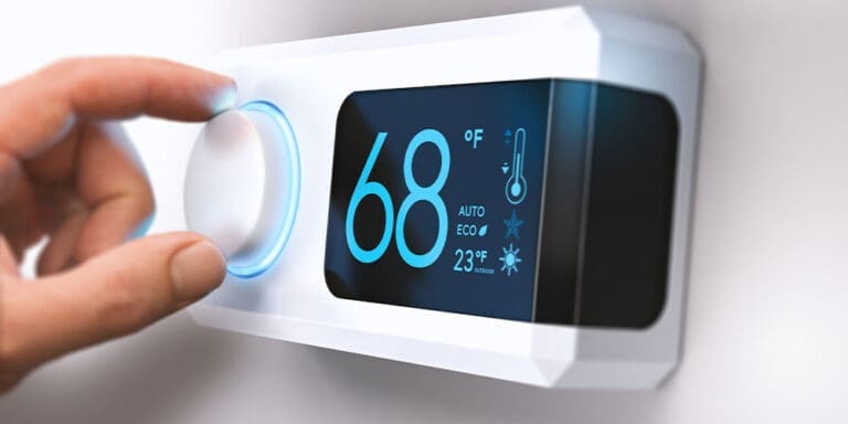 Wall thermostat, setting temperature